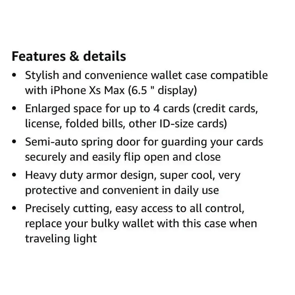 Vofolen‎ Case For iPhone XS Max Wallet ID Slot 4 Credit Card Holder Light Blue